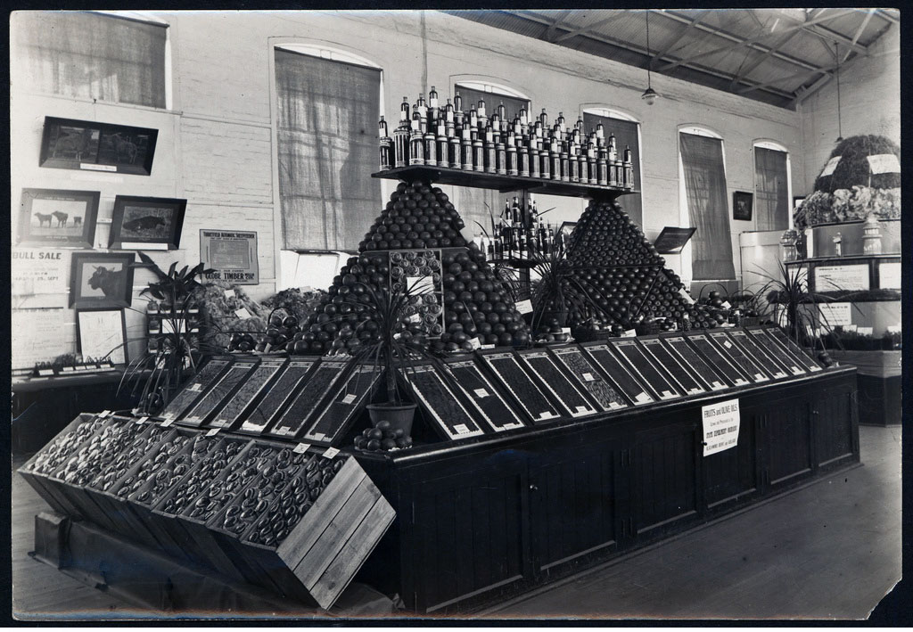 Fruit display at the Adelaide Royal Show, 1927. SLSA: SRG 168/1/58/12