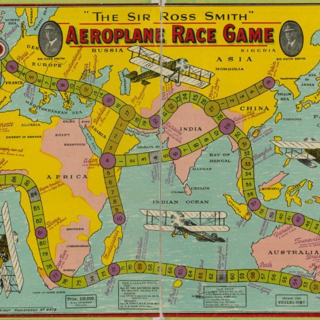Aeroplane race board game - Ross Smith